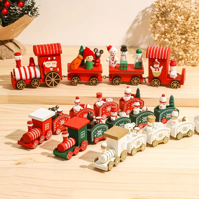 Christmas Wooden Train Ornament