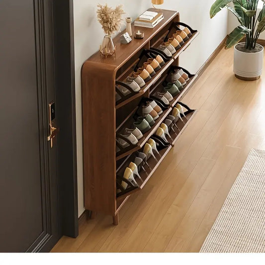 Walnut Shoe Cabinet