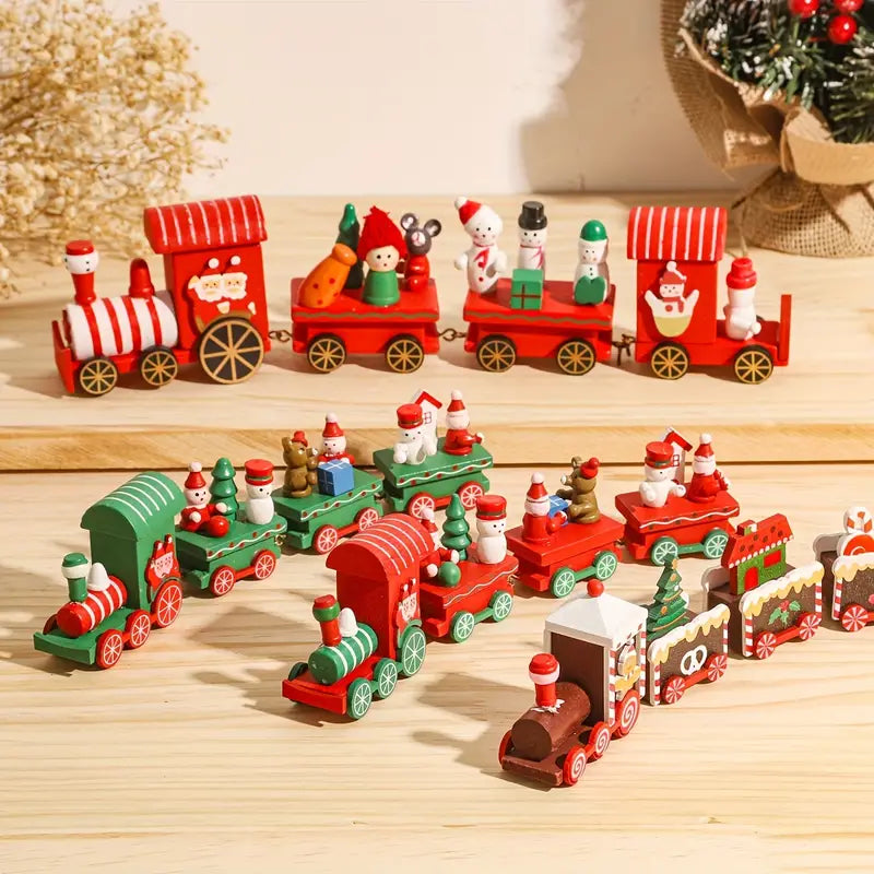 Christmas Wooden Train Ornament